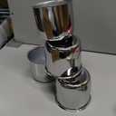 4 Pack Chrome Steel Center Caps Push Thru for Trailer Wheel Rims 4.25" Center Bore