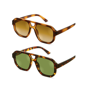 livho Trendy Polarized Square Aviator Sunglasses Women Men Square Eyewear Frame, Retro Sun Glasses for Women Men 2025 Shades