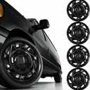 F8UZ-1130-AA Hubcaps Compatible with 1998-2023 Ford Econoline Van E-150 E-250 E-350 E-450 16 inch Wheel Cover Replace F7UZ-1130-AA F8UA-1130-AA F7UA-1130-AA, Set of 4 Packs (Black)