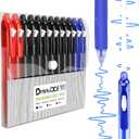 12-pack Erasable Pens - Black & Blue Gel Ink, Quick-Drying, Retractable Comfort Grip Writing Pens for School, Office, Exams - Gift Set for Students, Kids & Artists (3 Color)