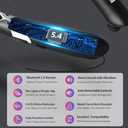 Neckband Bluetooth Headphones, Bluetooth 5.4 Wireless Headphone with Retractable Earbud,CVC8.0 Noise Cancelling, 16Hrs Playtime, Around The Neck Headphones Stereo Headset for Music, Conference, Videos (Black)