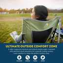 GCI Outdoor Comfort Pro Rocker Camping Chair | Portable Folding Rocking Chair with Durable Armrests & Drink Holder Loden Green