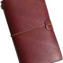 Artificial leather Traveler's Notebook System - Refillable A6 Journal, Customizable Planner with 3 Inserts(4.7x7.9in) (2 pcs)