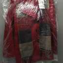 London Fog Women's Double Breasted Peacoat with Scarf, Red, Small