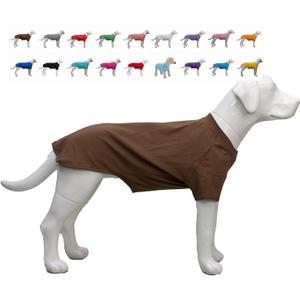 Lovelonglong Pet Clothing Dog Costumes Basic Blank T-Shirt Tee Shirts for Small Dogs Coffee XS
