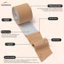 2 x Boob Tape & Nipple Covers Set | 8M Lift Tape with 2 Silicone Covers, 20 Clothing Strips & 4 Disposable Covers | Waterproof Invisible Bra for Backless, Strapless Dresses (1 Pack Tape Set)