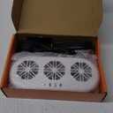 MYUOOT Window Fan - Window Fans with Exhaust and Intake, Solar Powered Exhaust Fan, Universal Fit for Most Vehicles, Heat Reduction & Energy Saving Accessory (White)