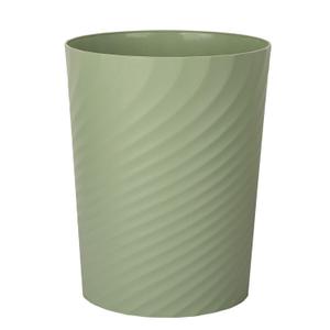 UUJOLY Plastic Small TrashCan Wastebasket, Garbage Container Basket for Bathrooms, Laundry Room, Kitchens, Offices, Kids Rooms, Dorms, 3.5 Gallon, Mint Green (1 Pack)