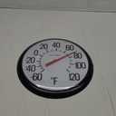 La Crosse 104-134 13.25 Round Indoor/Outdoor Analog Dial Thermometer