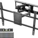 Suptek Full Motion TV Wall Mount for 32 to 84 Inch TV, Swivel and Tilt with Articulating Dual Arms, Max VESA 600X400mm, Holds up to 132lbs, Fits Max 16" Wood Studs, MA01A