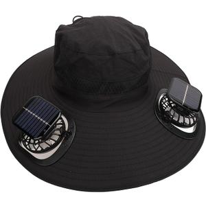 Solar Fan Hat Large Brim Quick Dry Breathable 3 Speeds Wind Long Battery Life Men Sun Hat Solar Fan Fishing Hat