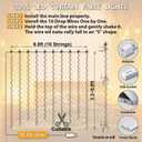 HXWEIYE 300LED Fairy Curtain Lights, 9.8x9.8Ft USB Plug-in 8 Modes Christmas String Hanging Lights with Remote for Bedroom Backdrop Wedding Indoor Wall Decor, Warm White, Standard 1 Pack