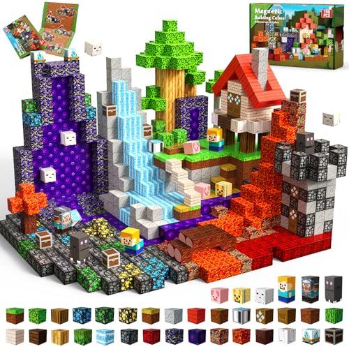 Magneverse 150 PCS Magnetic Blocks - Magnetic Building Blocks for Kids, Magnet Building Cubes for Boys Girls, STEM Montessori Sensory Toys Stacking for 3 4 5 6 7 8 9 10 11 12 13 Easter Birthday Gift