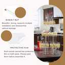 Champagne Display Holder Stand for Party With 32 Slots, Cocktail Tree Stand for Drinks 3 Tier Clear Acrylic Wine Glass Stemware Display Rack, Champagne Flute Wall Holder with Led Light for Party