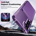 Fofvccv Wallet Case for Samsung Galaxy S24 FE with Card Holder Slots, Luxury PU Leather Folio Flip Kickstand Cover Shockproof TPU Phone Case for Galaxy S24 FE - ZM Purple