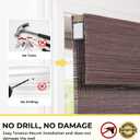 UNISHADES No Drill Cordless Bamboo Roman Shades, 26×64 in, Coffee