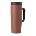 Owala SmoothSip Slider Stainless Steel Insulated Travel Mug with handle, 100% Leak Proof, For Hot and Cold Drinks, Travel Friendly with Sliding Lock Lid, 24 oz, BPA Free, Leak Proof, Cozy Cocoa