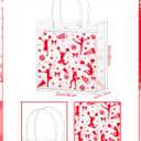 Sweetude 24 Pcs Cheer Clear Treat Bags with Handles for Cheer Team Cheerleader Gift Bag Bulk Cheerleader Party Supplies