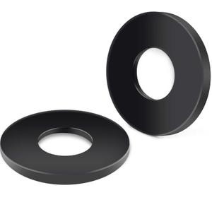 100-Piece 3/8" x 7/8" 304 Stainless Steel Flat Washers - Black Finish Screws Washers and Repair Washers for Industrial, Automotive and Home Use