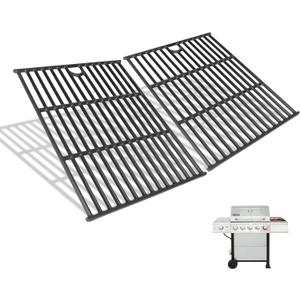 SafBbcue for Royal Gourmet Gill Parts Cast Iron Cooking Grates for Royal Gourmet GA5401T Gas Grill Royal Gourmet Grill Grate Replacement Parts, 2-Pack