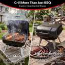 Portable Charcoal Grill, Small Charcoal Grill, Tabletop BBQ Grill, Foldable Camping Grill, Outdoor Grill for Picnic, Tailgating, Travel, Porcelain-Enamel Grates, Adjustable Air Vent