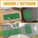 Ottomanson 2' x 10' Hallway Runner Extra Durable Non-Slip Rug Mat for Indoor & Outdoor Use - Ideal for Kitchen, Entryway, Patio & Garage - High-Traffic Carpet, Green