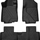 CRV Floor Mats Compatible with 2012-2016 Honda CR-VAll Weather Protection Waterproof Durable Anti-Slip Odorless Custom-fit TPE Floor Liner 1st and 2ed Rows Set
