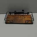 Ironing Board Hanger Wall Mount, Over The Door Ironing Board Holder, Metal Frame Storage Shelf with Adjustable Hooks fit T&V Shaped Space Saving for Laundry Room Decor Organization and Storage