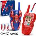 YOTOY Video Walkie Talkies for Kids, Toys for Kids, Boys and Girls Age 3-8, Outdoor Outside Camping Games, with Camera - Rechargeable, Long Range, Birthday Gifts for 3 4 5 6 7 8 Year Old (Spider)