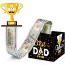 Meiidoshine Fathers Day Money Box for Cash Pull, Surprise Money Holer with 50Pcs Transparent Bags, A Funny Way to Give Cash as Grandpa Dad Gifts from Daughter Son Wife, Set of 5