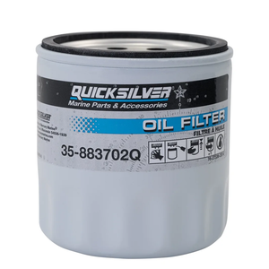 Quicksilver 883702Q Engine Block Mount Oil Filter for V-6 MerCruiser Stern Drive Engines