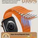 Patented Magnetic Link Sport Band Compatible with Apple Watch Bands Men 44mm 45mm 46mm 49mm 42mm 41mm 40mm 38mm Women, Nylon Sport Loop Strap for iWatch Ultra 3 2 1 SE Series 11 10 9 8 7 6 5 4 3 2 1