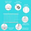 WAOWAO Window Safety Guards for Children Kids Child Toddler Pets Proof Extra Wide White Tension Security Window Guard Gate for Home Fit 36.22"-61.41" Sliding Windows (2 Piece)