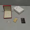 Ligne 2 lighters, Classic Ping Sound Soft Flame Adjustable Cigar Lighter, Refillable Butane, Handcrafted Brass, Flint Replacement, Gift for Men Dad Boyfriend (Silver) (Gold)