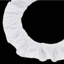 MAYJOYDIY 3 Yards White Cotton Pleated Ribbon 5-1/2 inch Vintage Ruffled Trimming Lace Ruffled Wave Edge Lace Trim for Wedding Bridal Dress Embellishment DIY Clothes Decor