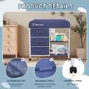 Baby Changing Table, Portable Changing Table, Diaper Changing Station with Waterproof Pad, Changing Table Dresser with 3 Storage Baskets, Mobile Nursery Organizer for Newborn Essentials