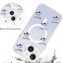 Aitipy Magnetic for iPhone 13/14 Case, Cute Sliver Cherry Pattern [Compatible with MagSafe], Aesthetic Trendy Slim Shockproof Protective Phone Cover for Women Girls