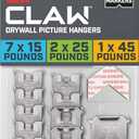 3M Claw Drywall Picture Hanger,Silver