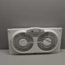 HOLMES 9" Twin Digital Window Fan, Reversible Airflow Blades, In/Out Exchange, 3 Speeds, Built-In Extender Panels, Ideal for Home, Bedroom or Office, Remote Control, White