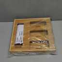 SpaceAid Bag Storage Organizer for Kitchen Drawer, Bamboo Organizer, Compatible with Gallon, Quart, Sandwich and Snack Variety Size Bag (1 Box 4 Slots), 2.5" High