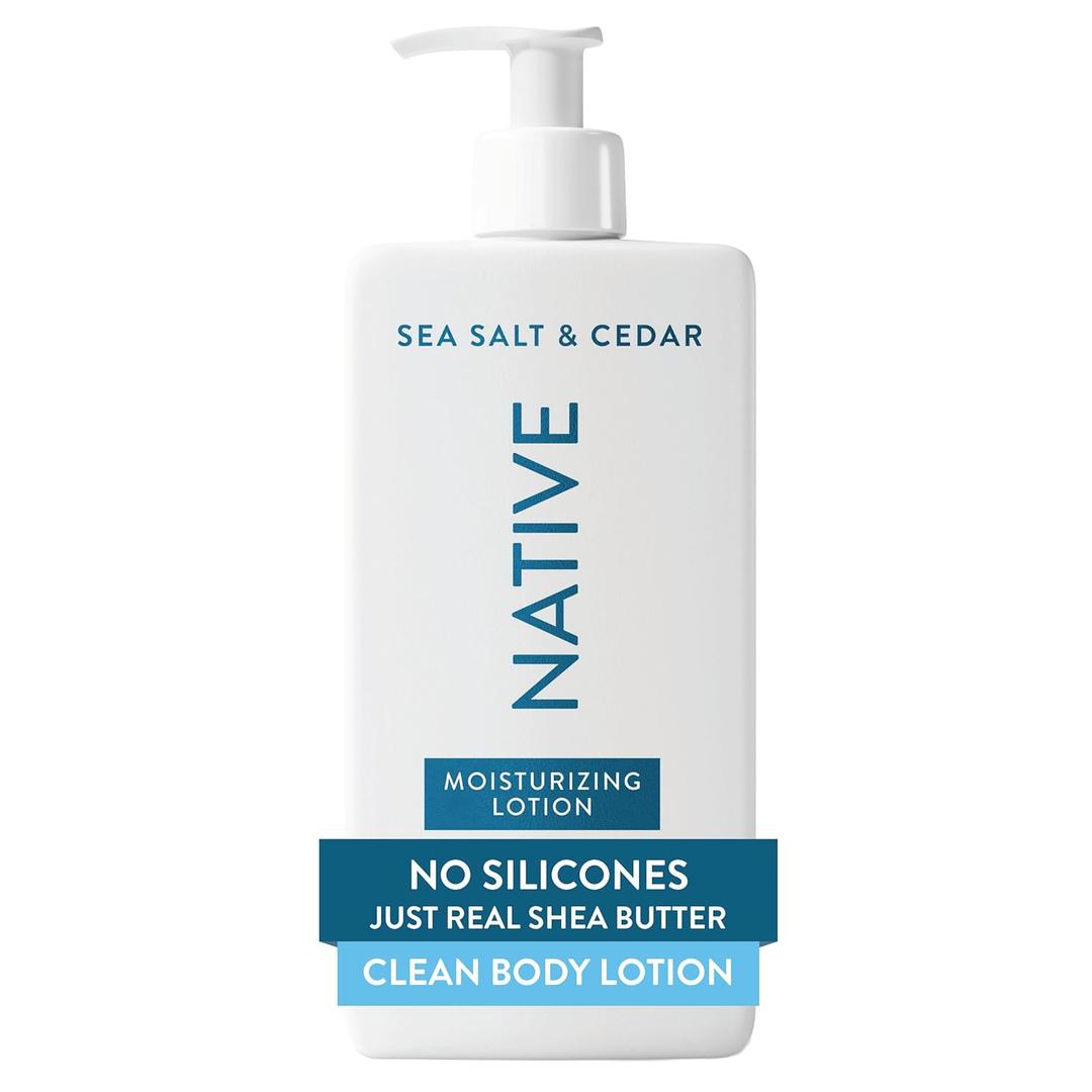 Native Body Lotion Contains Naturally Derived Plant-Based Moisturizers for Women and Men | Restores Dry Skin, Sea Salt & Cedar, 16.5 fl oz