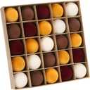 Sea Team 25-Pack Flocked Velvet Christmas Tree Ball Ornaments Set, Decorative Hanging Baubles, Shatterproof Plastic Decorations for Xmas Tree, Wreath, Garland, 60mm/2.36 Inches, Autumn Sunrise