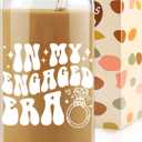 Engagement Gifts, In My Engaged Era Glass Cup, Future Bride Gift Ideas, Bridal Shower Gift for Her, Wedding Gifts for Best Friend - Newbride, Fiance Present - Bride to Be Tumbler - Present for Her