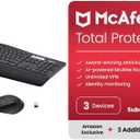 Logitech MK850 Performance Wireless Keyboard and Mouse Combo + McAfee Total Protection 2024 Ready | 3 Devices | 15 Month Subscription | Cybersecurity Software