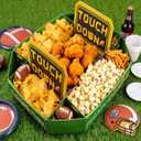 Football Party Decorations - Super Game Bowl Party Decorations 2026 - Football Food Tray Set | Stadium Snack Display Tray for Football Party Supplies Favors Decorations - Game Day Themed Birthday Food Plates Decor