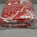 Yamaziot Christmas Area Rug 3x5 Bedroom Snowflake Washable Rug Indoor Mat Modern Xmas Red Geometric Accent Rug Soft Floor Cover Thin Carpet Non Slip for Kitchen Dining Room Living Room