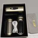 Cordless Hair Straightener Brush, 2 in 1 Curling & Straightening Brush with 200 Million Negative Ions, Mini Travel Hot Straightener Comb for Women, Fast Heating & Dual Voltage