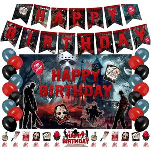 Horror Movie Birthday Decorations, Classic Movie Character Birthday Party Decorations , Horror Movie Halloween Decor, Horror Movie Party Supplies