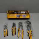 ELEAD 4-Piece Groove Joint Pliers Set, 12/10/8/6 Inch Adjustable Water Pump Pliers with Tool Roll Bag, Tongue and Groove for Home Repair, Gripping, Nuts, Bolts, Pipe & Fittings