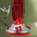 Geelin 3 Pack Hummingbird Feeder Bottom Base Replacement Parts Set Metal Top Hummingbird Feeder Accessories for Bird Feeders Base Metal Top Cover 4 Perches 4 Flower Ports and Brush Only(Silver)